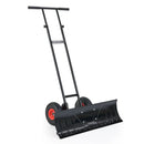 36 Inches Snow Shovel with Wheels and Adjustable Angle-Black by LJGDeals