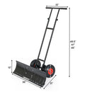 36 Inches Snow Shovel with Wheels and Adjustable Angle-Black by LJGDeals