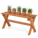 Outdoor Wood Bench Set of 2 - 36 Inch Backless Patio Seating by LJGDeals