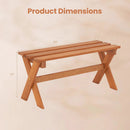 Outdoor Wood Bench Set of 2 - 36 Inch Backless Patio Seating by LJGDeals