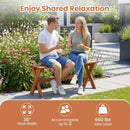 Outdoor Wood Bench Set of 2 - 36 Inch Backless Patio Seating by LJGDeals