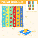 36-Piece Interlocking Baby Puzzle Floor Tiles with Educational Alphabet
