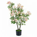 Artificial Impatiens Tree 36" with Pink Flowers and Fruits by LJGDeals