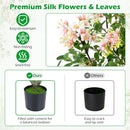 Artificial Impatiens Tree 36" with Pink Flowers and Fruits by LJGDeals