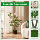 Artificial Impatiens Tree 36" with Pink Flowers and Fruits by LJGDeals