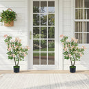 Artificial Impatiens Tree 36" with Flowers and Fruits - Pink by LJGDeals