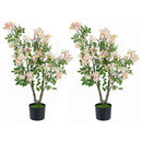 Artificial Impatiens Tree 36" with Flowers and Fruits - Pink by DirectDeals