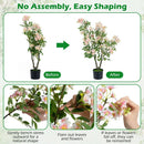 Artificial Impatiens Tree 36" with Flowers and Fruits - Pink by LJGDeals