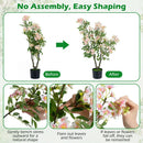 Artificial Impatiens Tree 36" with Flowers and Fruits - Pink by DirectDeals