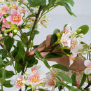 Artificial Impatiens Tree 36" with Flowers and Fruits - Pink by LJGDeals
