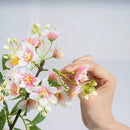 Artificial Impatiens Tree 36" with Flowers and Fruits - Pink by LJGDeals