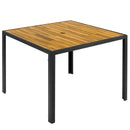 36 Inch Square Outdoor Dining Table for 4 with Slatted Top for Porch by DirectDeals