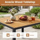 36 Inch Square Outdoor Dining Table for 4 with Slatted Top for Porch by LJGDeals