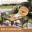 36 Inch Square Outdoor Dining Table for 4 with Slatted Top for Porch by LJGDeals