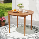 36 inch Acacia Wood Round Outdoor Dining Table for 4 People by DirectDeals