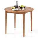 36 inch Acacia Wood Round Outdoor Dining Table for 4 People by DirectDeals