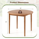 36 inch Acacia Wood Round Outdoor Dining Table for 4 People by DirectDeals
