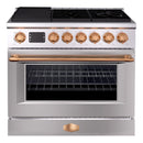 36” Freestanding Gas Range with 6 Sealed Burners Cooktop, Natural Gas/LP Convertible - AK-G36N05A-BS