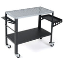 Welding Table 36x18" with 144 Fixture Holes and Lockable Wheels by DirectDeals
