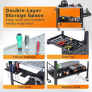 Welding Table 36x18" with 144 Fixture Holes and Lockable Wheels by LJGDeals