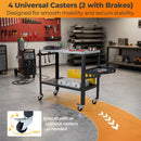 Welding Table 36x18" with 144 Fixture Holes and Lockable Wheels by LJGDeals