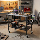 Welding Table 36x18" with 144 Fixture Holes and Lockable Wheels by LJGDeals