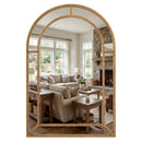 36 x 24 Inch Decorative Mirror with Beaded Frame for Living Room by DirectDeals