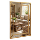 36 x 24 Inch Gold Wall Mirror with Beaded Frame for Living Room by LJGDeals