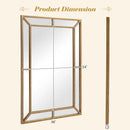 36 x 24 Inch Gold Wall Mirror with Beaded Frame for Living Room by DirectDeals