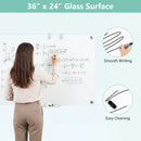 36 x 24 Inches Glass Whiteboard with Eraser and Removable Tray by LJGDeals