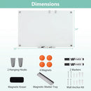 36 x 24 Inches Glass Whiteboard with Eraser and Removable Tray by LJGDeals