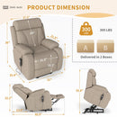 Power Lift Recliner for Elderly - Adjustable Velvet Chair