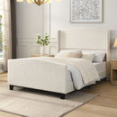 Platform Bed Frame With Tall Headboard And High Footboard by HouseOfZazla