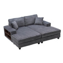 Convertible Sectional Sofa, Sleeper Oversized Living Room Lounge by HouseOfZazla