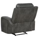 Forrest - Recliner Chair With Tufted Upholstery - Gray by HouseOfZazla