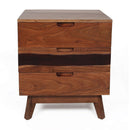 Nightstand Natural Wood - Brown by Unique Piece Furniture
