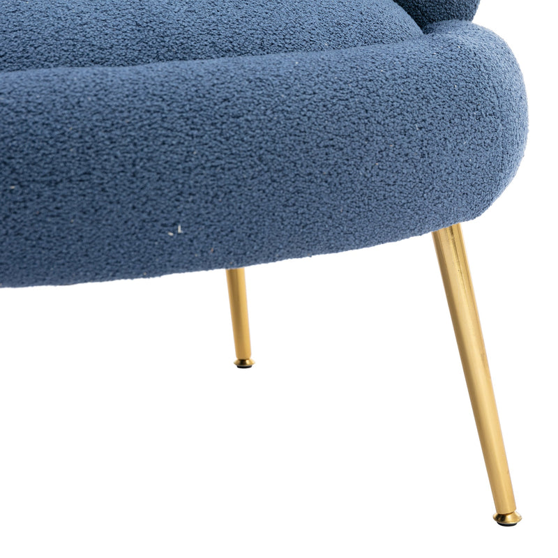 Accent Chair, leisure sofa with Golden feet
