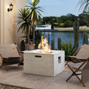 U_Style MGO Outdoor Square Fire Pit with Steel Burner