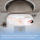 67" Linear Acrylic Freestanding Bathtub
