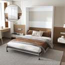 Queen Murphy Bed, Foldable Wall Bed, Space Saving Design For Bedrooms - White by HouseOfZazla