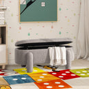 Hugo - Oval Fully Upholstered Storage Bench by HouseOfZazla