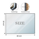 Rectangular Bathroom Mirror Square Angle Metal Frame Wall Mounted Hanging Plates Wall Mount Mirror For Bathroom (Horizontal & Vertical) by HouseOfZazla