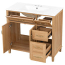 Bathroom Vanity With Sink, Soft Close Doors & Drawers - Wood by HouseOfZazla