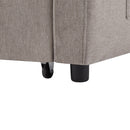 55.9" Convertible Sofa Bed Loveseat Sofa with Three USB Ports, Two Side Pockets, Two Cup Holders and 360Swivel Phone Holder for Living Room, Light Grey