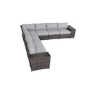 Modern Rattan Wicker Seating Group With Cushions by HouseOfZazla