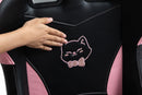 Cute Cat Gaming Chair with Paw Lumbar Cushion