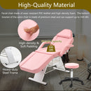 Massage Salon Tattoo Chair With Two Trays Esthetician Bed With Hydraulic Stool, Multi-Purpose 3-Section Facial Bed Table, Adjustable Beauty Barber Spa Beauty Equipment by HouseOfZazla