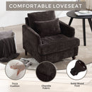 Modern Mid Century Wood Frame Armchair With Tufted Design