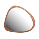 Asymmetrical Wall Mirror Wooden Framed Mirror Large Sized Dressing Mirror, For Living Room, Bedroom, Bathroom, Hallway Or Entry Way - Natural Wood by Unique Piece Furniture