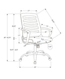 Office Chair, Adjustable Height, Swivel, Ergonomic, Armrests by HouseOfZazla
